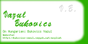 vazul bukovics business card